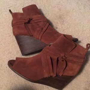 Lucky Brand Peep Toe Booties